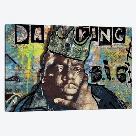 B.I.G Da King Canvas Print #LUZ92} by Luz Graphics Canvas Artwork