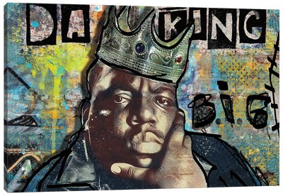 B.I.G Da King Canvas Art Print - Kings & Queens