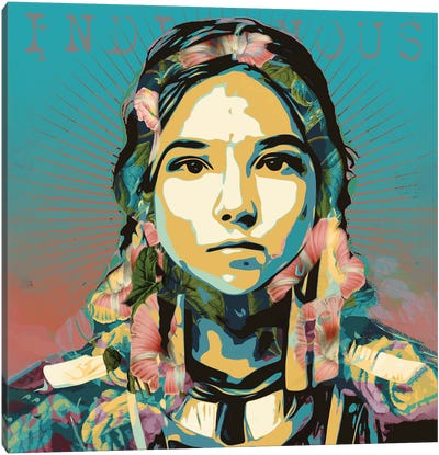 Indigenous Canvas Art Print - Luz Graphics
