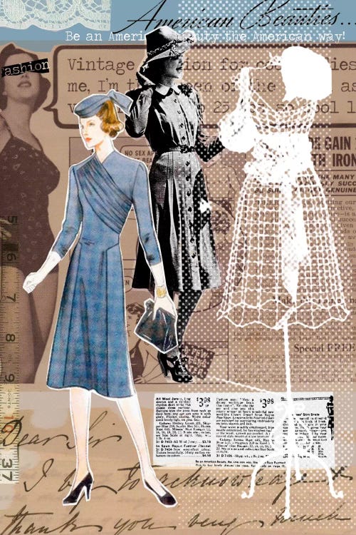 Vintage Fashion #1 by Luz Graphics wall art