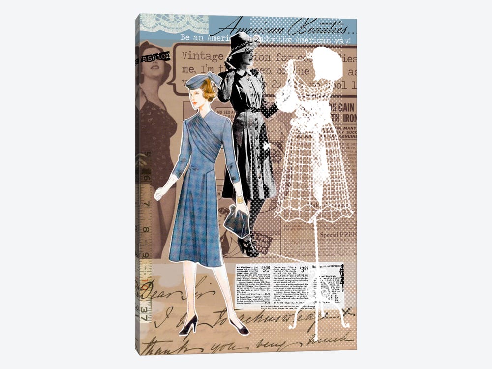 Vintage Fashion #1 by Luz Graphics 1-piece Canvas Wall Art