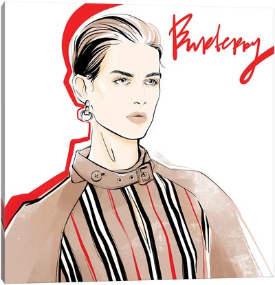 Fashion Week Burberry Canvas Art Print - Alena Lavdovskaya