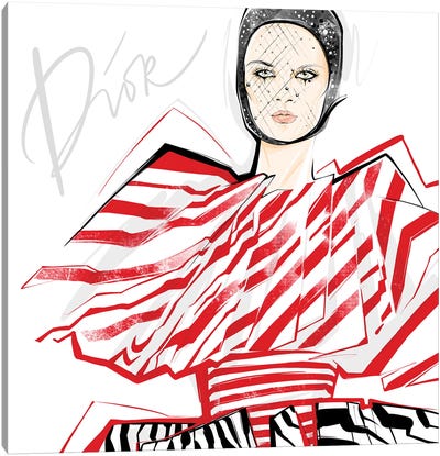 Fashion Week Dior Canvas Art Print - Alena Lavdovskaya