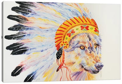 Throw Me To The Wolves Canvas Art Print - Luna Vermeulen