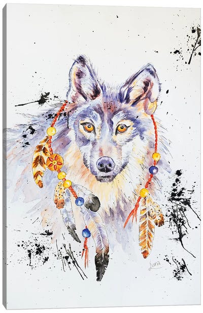 When I Was A Wolf Canvas Art Print - Luna Vermeulen
