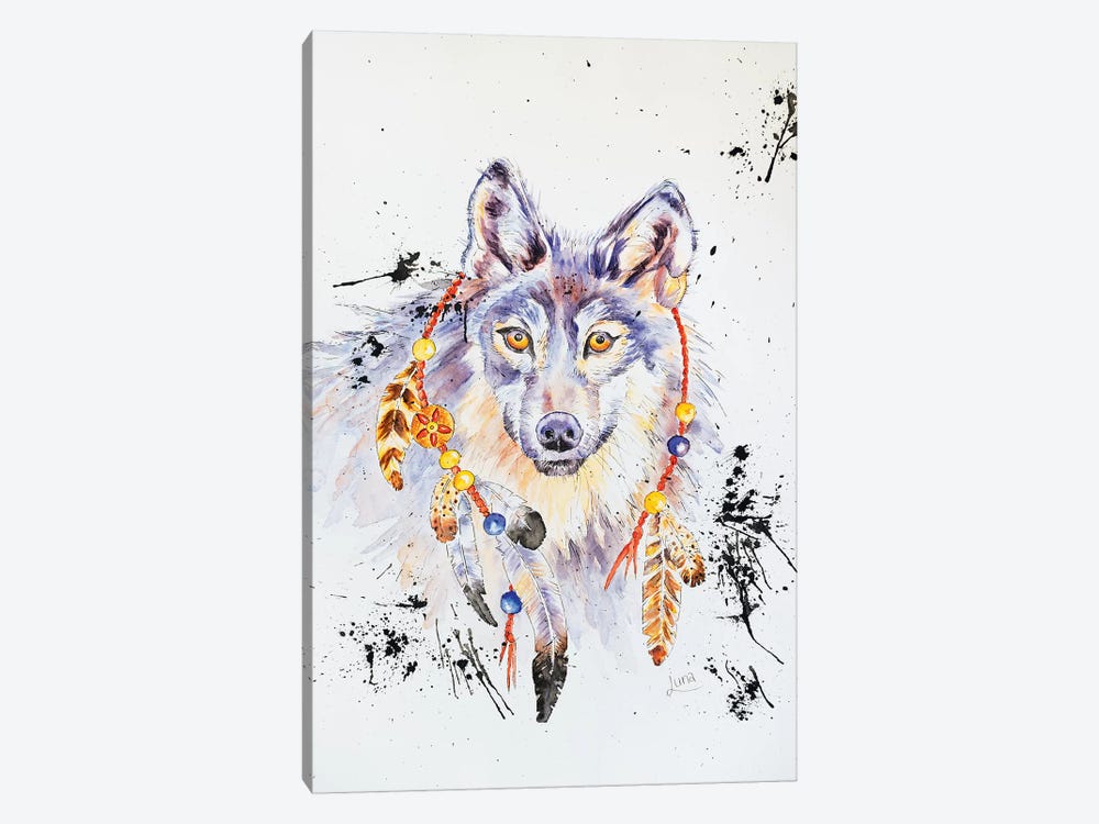 When I Was A Wolf by Luna Vermeulen 1-piece Canvas Art Print