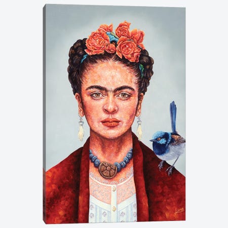 Frida Mania Canvas Print #LVE129} by Luna Vermeulen Canvas Print