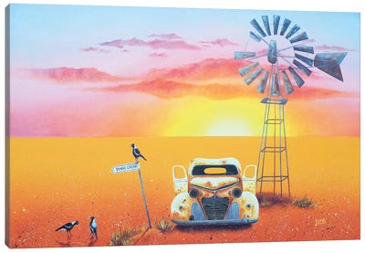 Dingo Creek Canvas Art Print - Watermill & Windmill Art