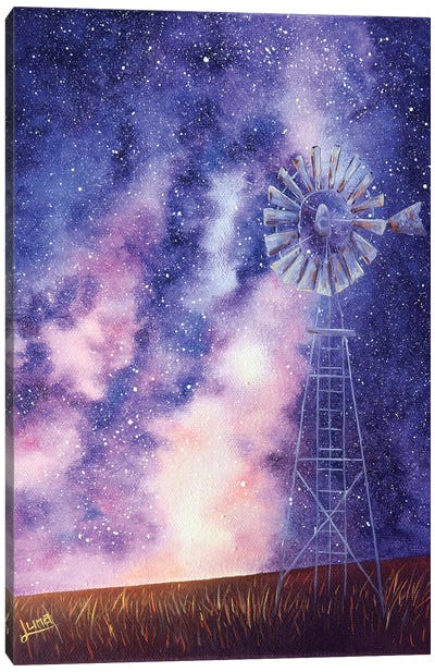 Under The Milky Way Canvas Art Print - Galaxy Art