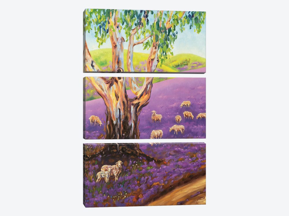 Purple Rain by Luna Vermeulen 3-piece Canvas Artwork