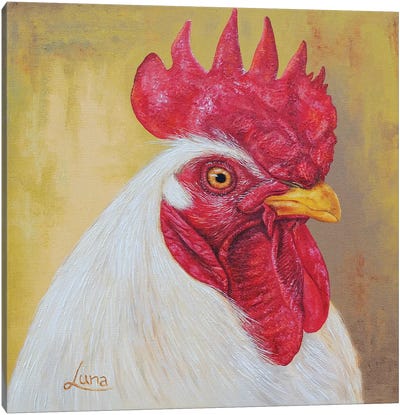 Cock-A-Doodle-Doo Canvas Art Print - Chicken & Rooster Art