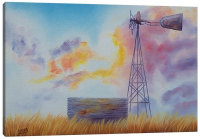 Good Morning Australia Canvas Art Print - Watermill & Windmill Art