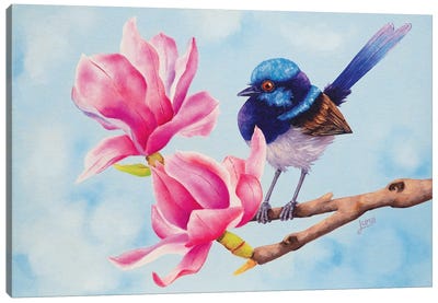 Quietly Perched Canvas Art Print - Magnolia Art