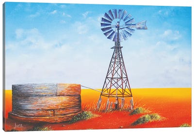 Flinders In A Frame Canvas Art Print - Watermill & Windmill Art