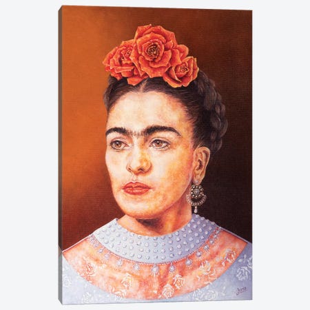 Frida In Chantilly Canvas Print #LVE34} by Luna Vermeulen Canvas Art