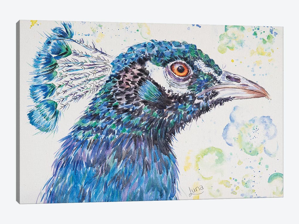 P Is For Peacock by Luna Vermeulen 1-piece Art Print