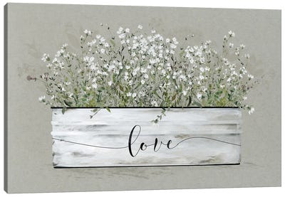 Bouquet Of Grace Bucket Love Canvas Art Print - Love Art