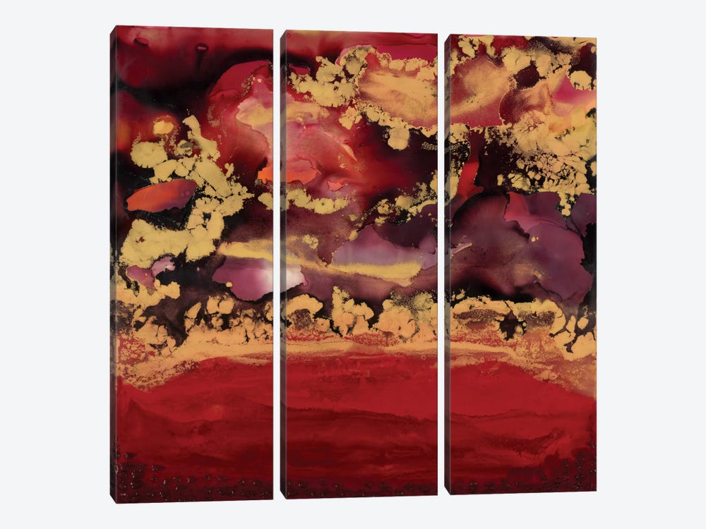 Redscape by Laura Van Horne 3-piece Canvas Art Print