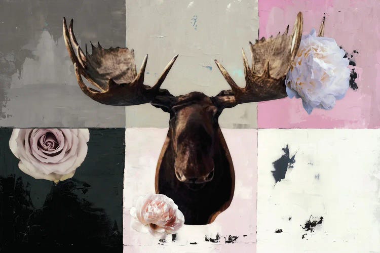 Pink Moose by Laura Van Horne wall art