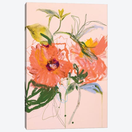 Rosa Chinesis Lutea Canvas Print #LVI63} by Leigh Viner Canvas Artwork