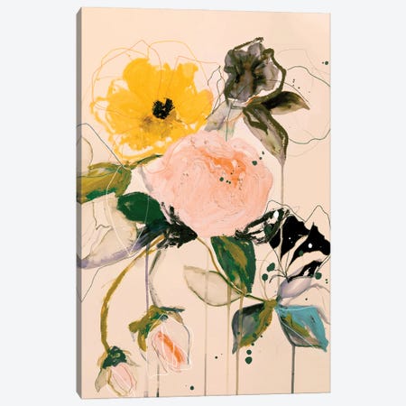 Roses Butterfly Canvas Print #LVI64} by Leigh Viner Art Print