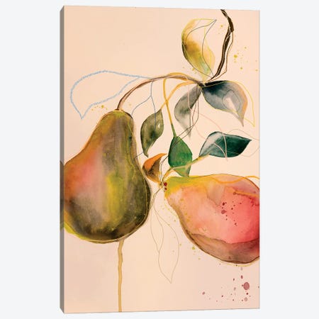 Pear I Canvas Print #LVI67} by Leigh Viner Art Print