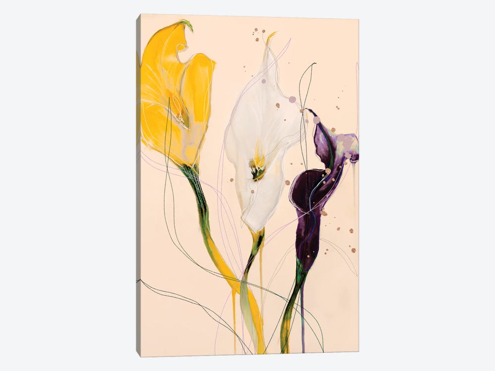 Calla Lily - Blackberry Lemon by Leigh Viner 1-piece Canvas Art Print