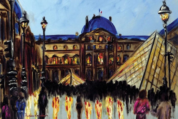 Fine Art Print: Louvre Museum In Paris by Ruslana Levandovska