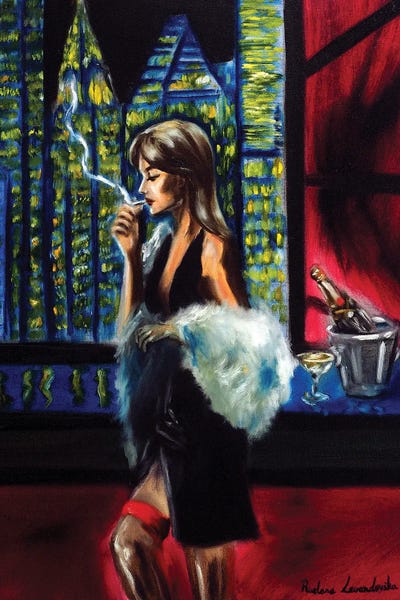 Woman In The City Night