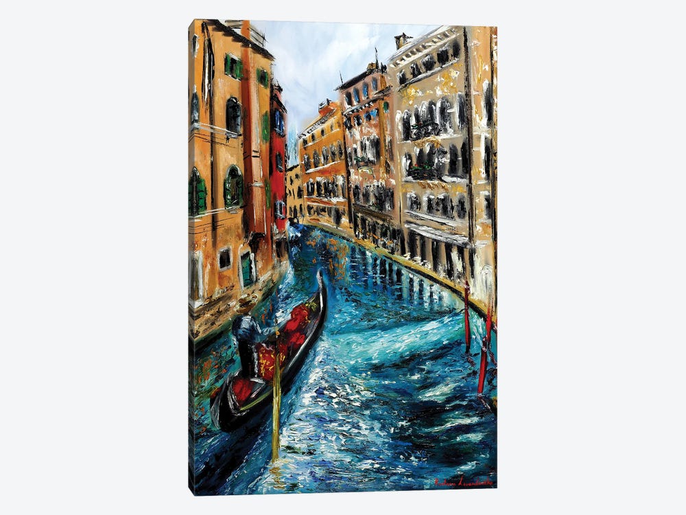 Gondola In Venice by Ruslana Levandovska 1-piece Canvas Print