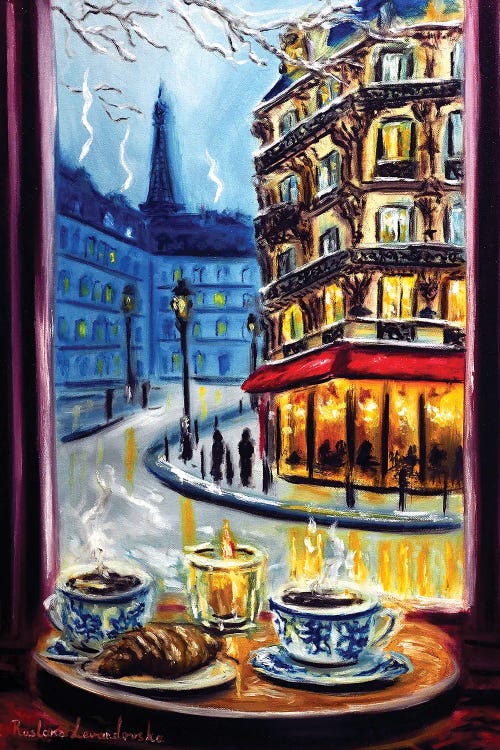 Table For Two In Paris by Ruslana Levandovska wall art