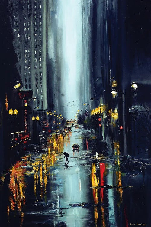 The Lights That Shine In New York by Ruslana Levandovska wall art