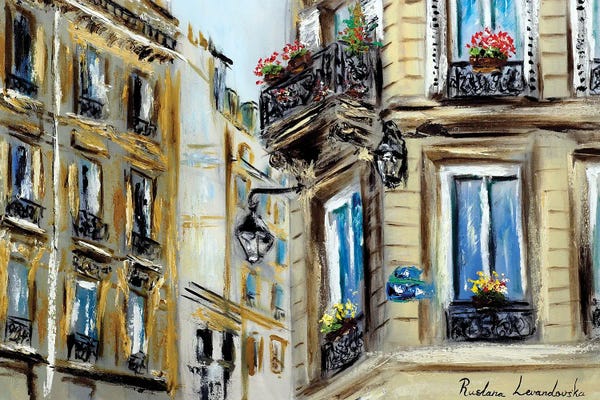 Canvas Print: Paris Balconies by Ruslana Levandovska