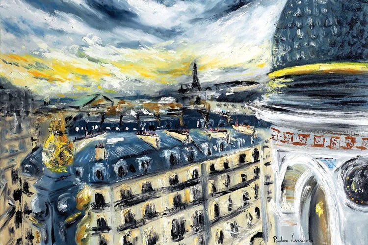 Paris Rooftops by Ruslana Levandovska wall art