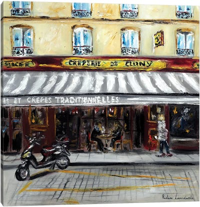 Parisian Creperie Canvas Art Print - Cafe Art