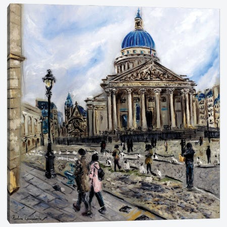 Place Du Pantheon, Paris Canvas Print #LVV27} by Ruslana Levandovska Canvas Art