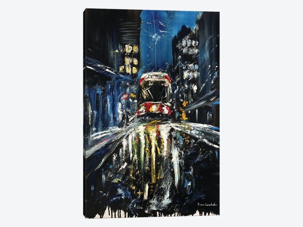 Red Streetcar Of Toronto by Ruslana Levandovska 1-piece Canvas Art Print