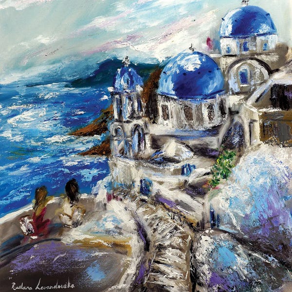 Artistic Travels: Santorini, Greece by Ruslana Levandovska