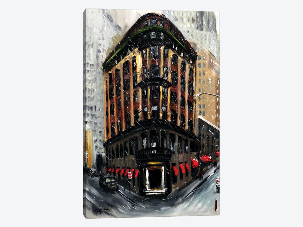 Snow At New York City, Wall Street by Ruslana Levandovska 1-piece Canvas Art Print