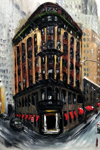 Flatiron Building: Snow At New York City, Wall Street by Ruslana Levandovska