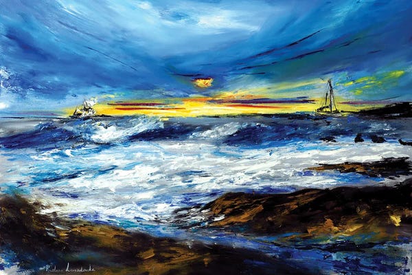 Contemporary Coastal: Sunset Over An Ocean by Ruslana Levandovska