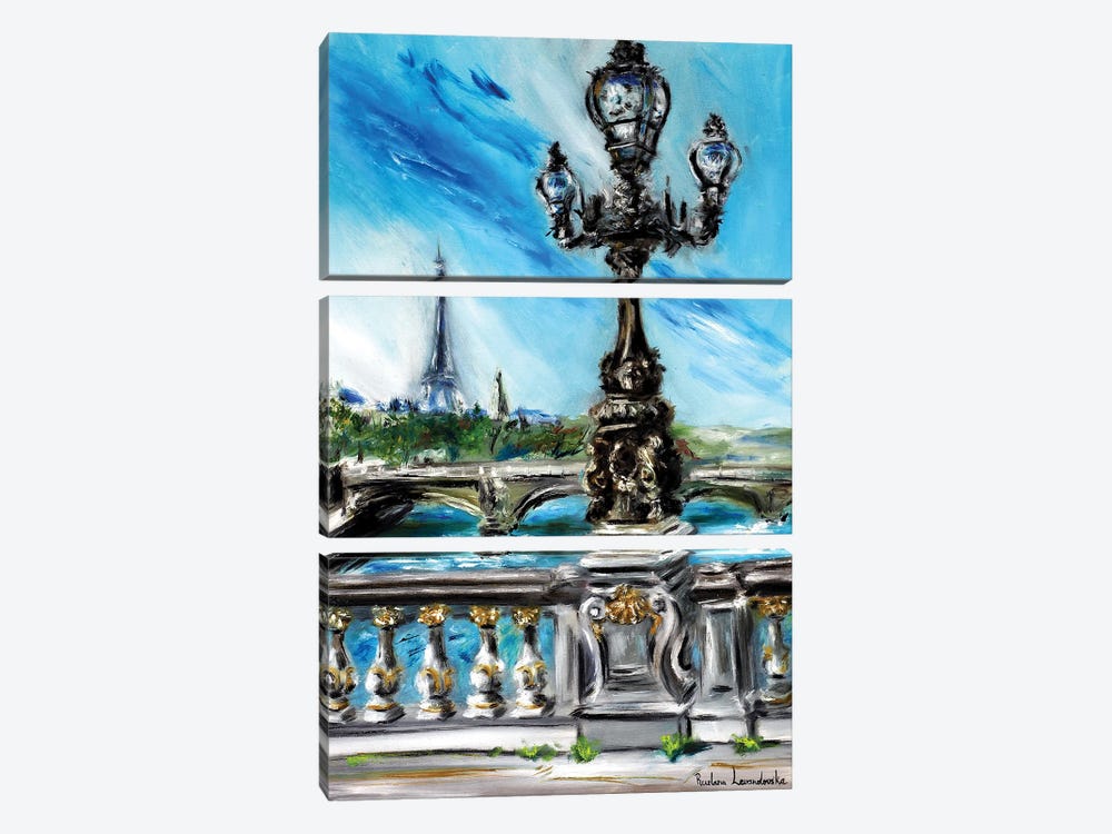 The Pont Alexandre III, Paris by Ruslana Levandovska 3-piece Canvas Art