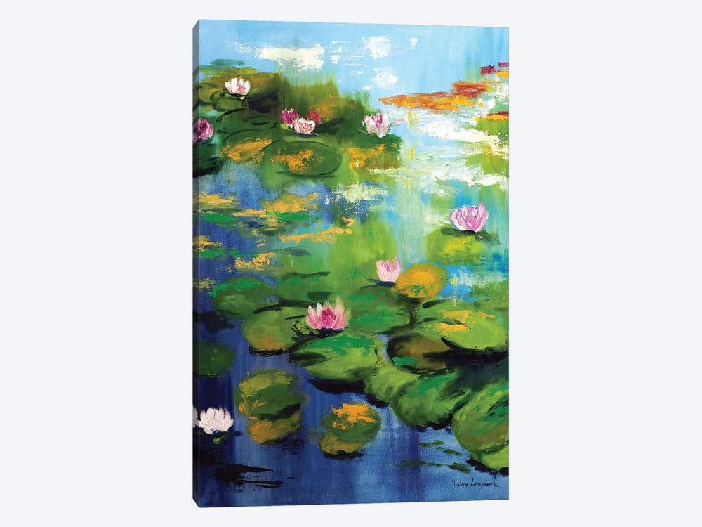 Water Lilies Of Monet's Garden by Ruslana Levandovska 1-piece Canvas Artwork