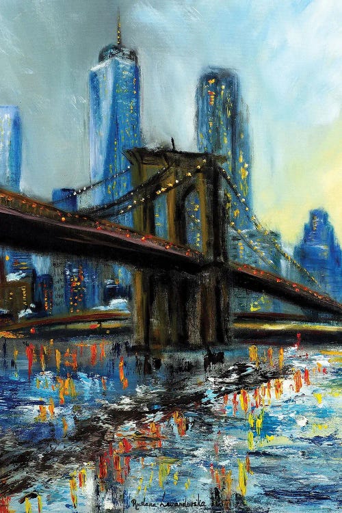 Brooklyn Bridge, View Of Manhattan by Ruslana Levandovska wall art