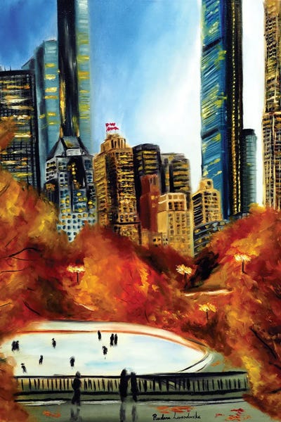 Contemporary Streetscapes: New York City Central Park In Autumn by Ruslana Levandovska