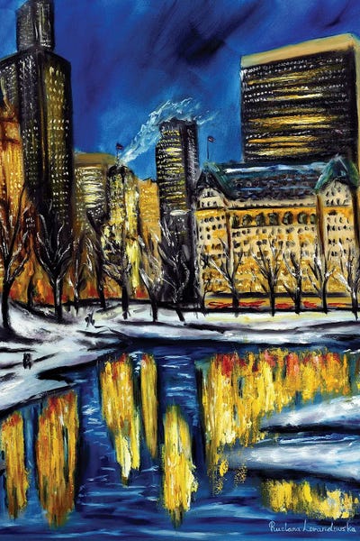 Contemporary Streetscapes: New York City Central Park In Winter by Ruslana Levandovska
