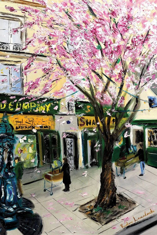 Cherry Blossoms At Shakespeare And Co, Paris