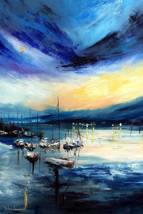 Sailboats At Evening Lake