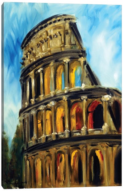 Colosseum Canvas Art Print - Impressionism Art