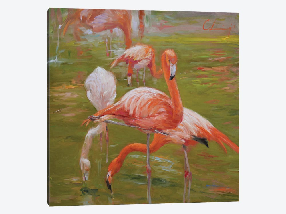 Flamingo I 1-piece Canvas Print
